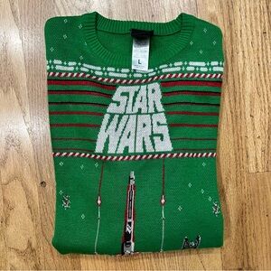 Star Wars sweater. NEW.  Never worn. Size L. Gender neutral.  Go Jedi!
